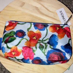 Clinique Colorful Floral Pouch Cosmetic Bag New